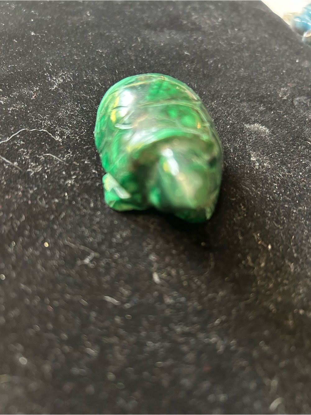 Malachite Carved Stone Turtle Figurine